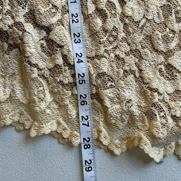 Fredericks of Hollywood Lace Asymmetrical Hem One Sleeve Dress Cream Size XL - Picture 7 of 8